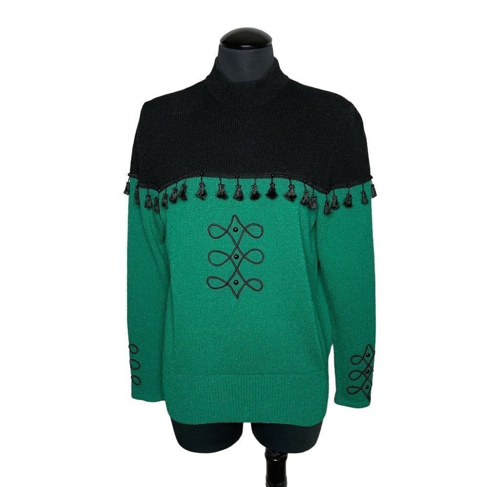 Vintage 80s Diane‎ Delorean Knit Mock Neck Sweater- Women’s P